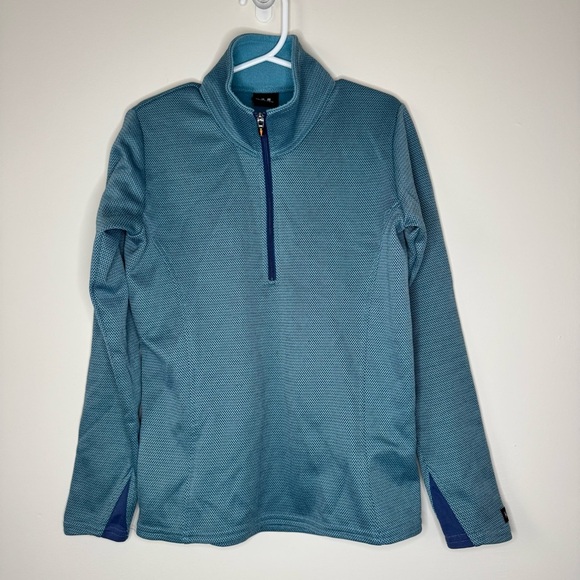 Kerrits Girls Size Medium Equestrian Riding 1/4 Zip Casual Jacket Blue - Picture 1 of 6